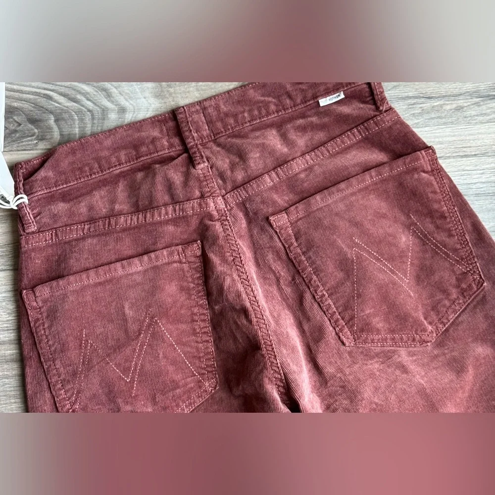 Mother Corduroy Mid Rise The Maven Ankle Pants‎ Hopscotch Aztec Brown NWT